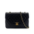 CHANEL VINTAGE MATELASSE HALF MOON CHAIN SHOULDER BAG BLACK LAMB SKIN 90285757 - PURPOSE