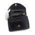 CHANEL VINTAGE MATELASSE HALF MOON CHAIN SHOULDER BAG BLACK LAMB SKIN 90285757 - PURPOSE