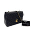 CHANEL VINTAGE MATELASSE HALF MOON CHAIN SHOULDER BAG BLACK LAMB SKIN 90285757 - PURPOSE