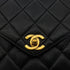 CHANEL VINTAGE MATELASSE TRAPEZOID CHAIN SHOULDER BAG BLACK LAMB SKIN 90285758 - PURPOSE