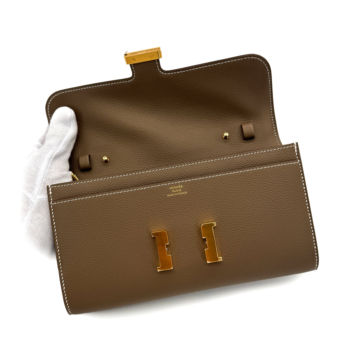 HERMES CONSTANCE LONG WALLET TO GO ETOUPE EVER COLOR W GHW 90285759