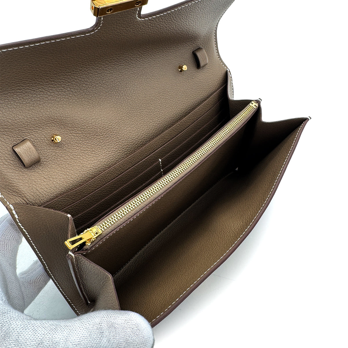 HERMES CONSTANCE LONG WALLET TO GO ETOUPE EVER COLOR W GHW 90285759