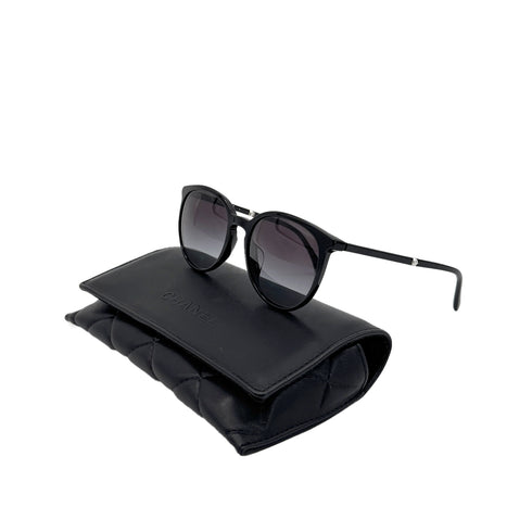 CHANEL VINTAGE SUNGLASSES LOGO FAUX PEARL BLACK EYEWEAR 90285770 - PURPOSE