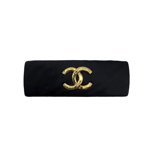 CHANEL VINTAGE VALLETTA COCOMARK BLACK GOLD ACCESSORY 90285909