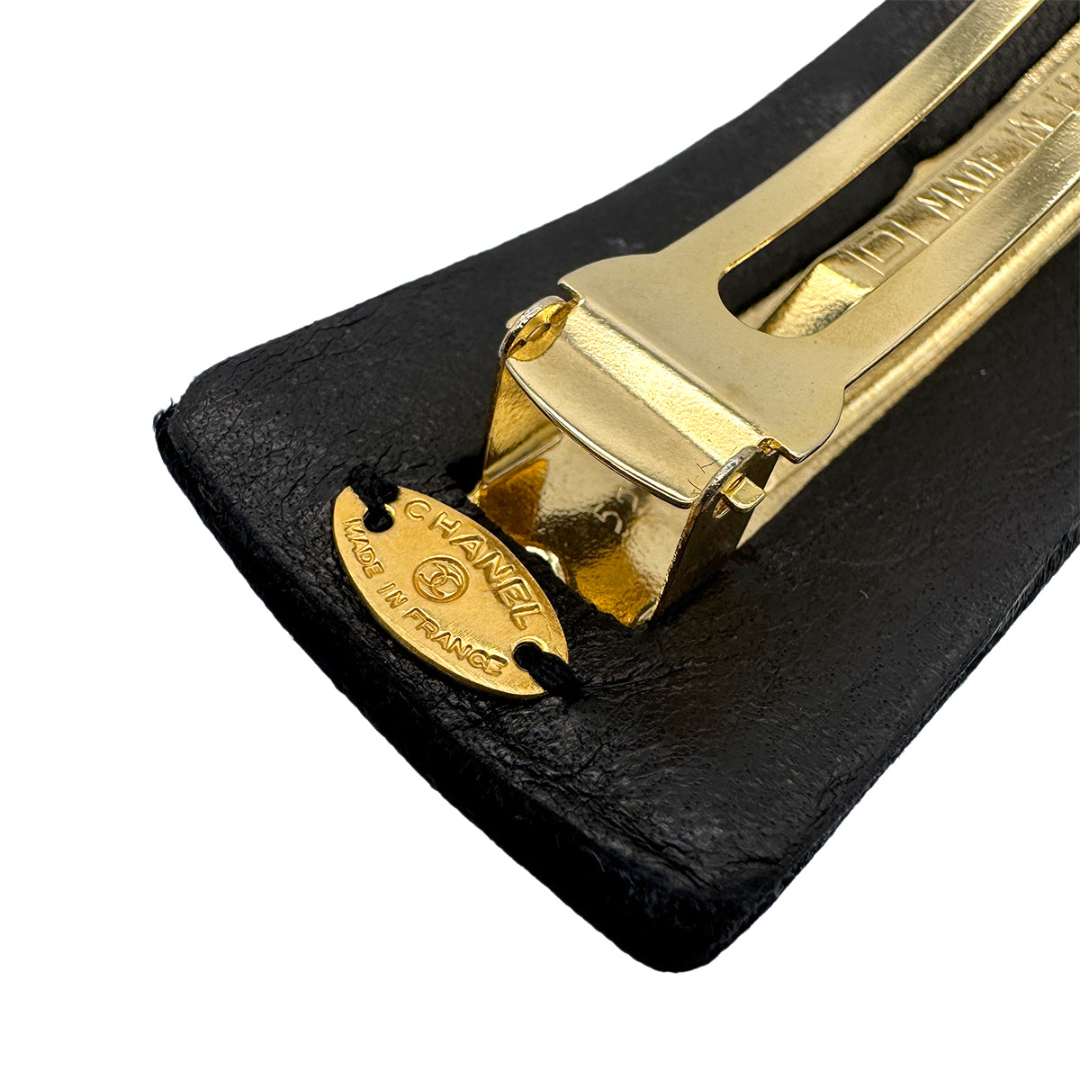 CHANEL VINTAGE VALLETTA COCOMARK BLACK GOLD ACCESSORY 90285909