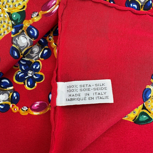CHANEL VINTAGE SCARF GRIPOA PATTERN RED SILK 90285916 - PURPOSE