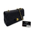 CHANEL VINTAGE CLASSIC FLAP MEDIUM CHAIN SHOULDER BAG BLACK LAMB SKIN 90285918 - PURPOSE