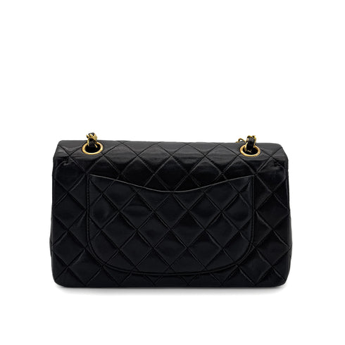 CHANEL VINTAGE CLASSIC FLAP SMALL CHAIN SHOULDER BAG BLACK LAMB SKIN 90285920 - PURPOSE