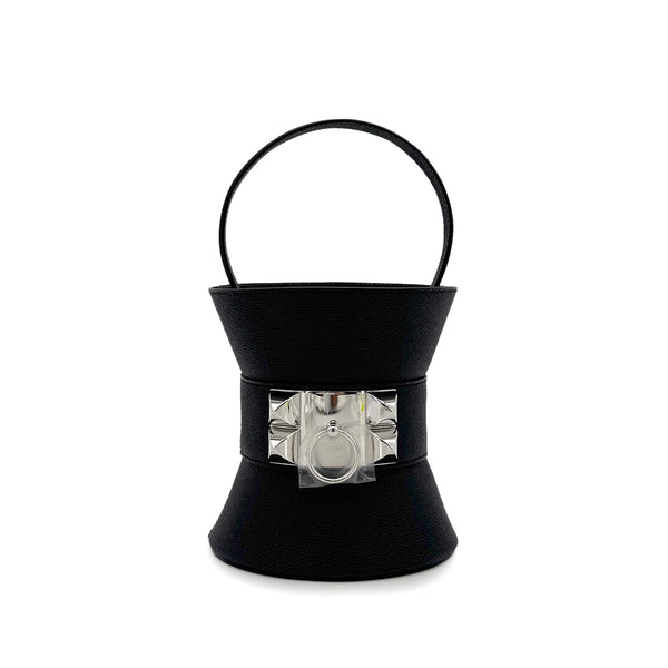 HERMES MINI MEDOR COLLIER DE CHIEN BLACK VEAU EPSOM HAND BAG W 90285921 - PURPOSE
