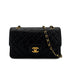 CHANEL VINTAGE CLASSIC FLAP SMALL CHAIN SHOULDER BAG BLACK LAMB SKIN 90285925 - PURPOSE