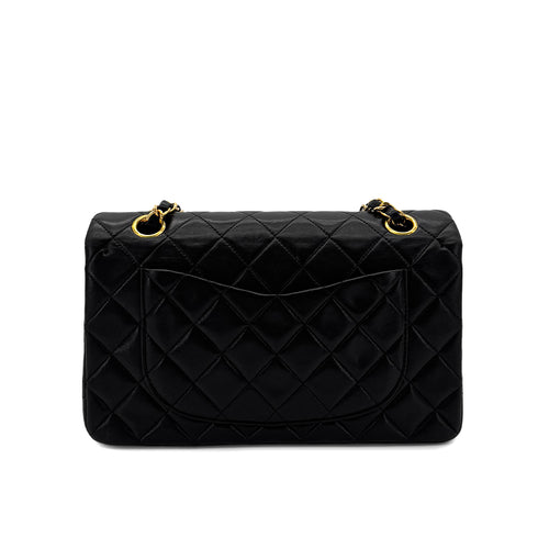 CHANEL VINTAGE CLASSIC FLAP SMALL CHAIN SHOULDER BAG BLACK LAMB SKIN 90285925 - PURPOSE
