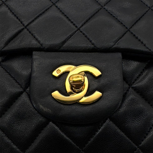 CHANEL VINTAGE CLASSIC FLAP SMALL CHAIN SHOULDER BAG BLACK LAMB SKIN 90285925 - PURPOSE