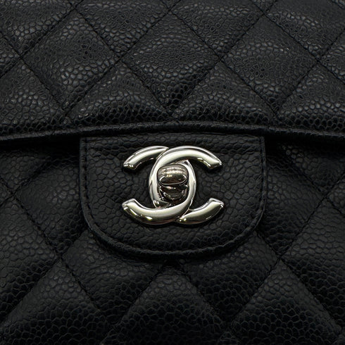 CHANEL CLASSIC FLAP SMALL CHAIN SHOULDER BAG BLACK CAVIAR SKIN 90285926 - PURPOSE