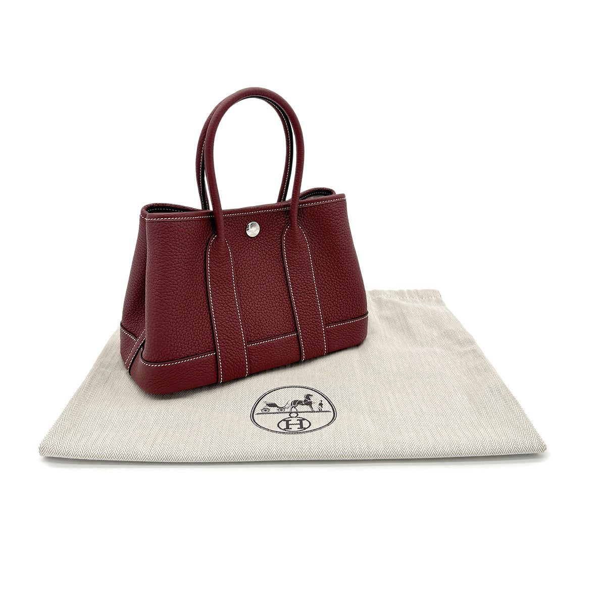 HERMES NEO GARDEN PARTY ROUGE H NEGONDA HAND BAG K 90285928