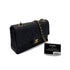 CHANEL VINTAGE CLASSIC FLAP MEDIUM CHAIN SHOULDER BAG BLACK LAMB SKIN 90285930 - PURPOSE