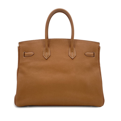 HERMES BIRKIN 35 GOLD TOGO HAND BAG □I SHW 90285931 - PURPOSE