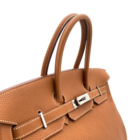 HERMES BIRKIN 35 GOLD TOGO HAND BAG □I SHW 90285931 - PURPOSE