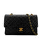 CHANEL VINTAGE CLASSIC FLAP MEDIUM CHAIN SHOULDER BAG BLACK LAMB SKIN 90285933 - PURPOSE
