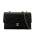 CHANEL VINTAGE CLASSIC FLAP MEDIUM CHAIN SHOULDER BAG BLACK LAMB SKIN 90285933 - PURPOSE