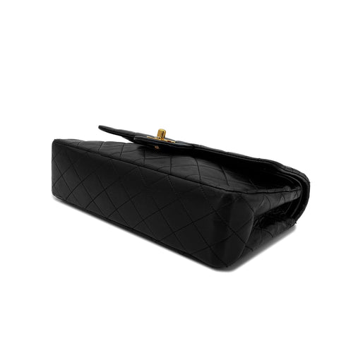 CHANEL VINTAGE CLASSIC FLAP MEDIUM CHAIN SHOULDER BAG BLACK LAMB SKIN 90285933 - PURPOSE