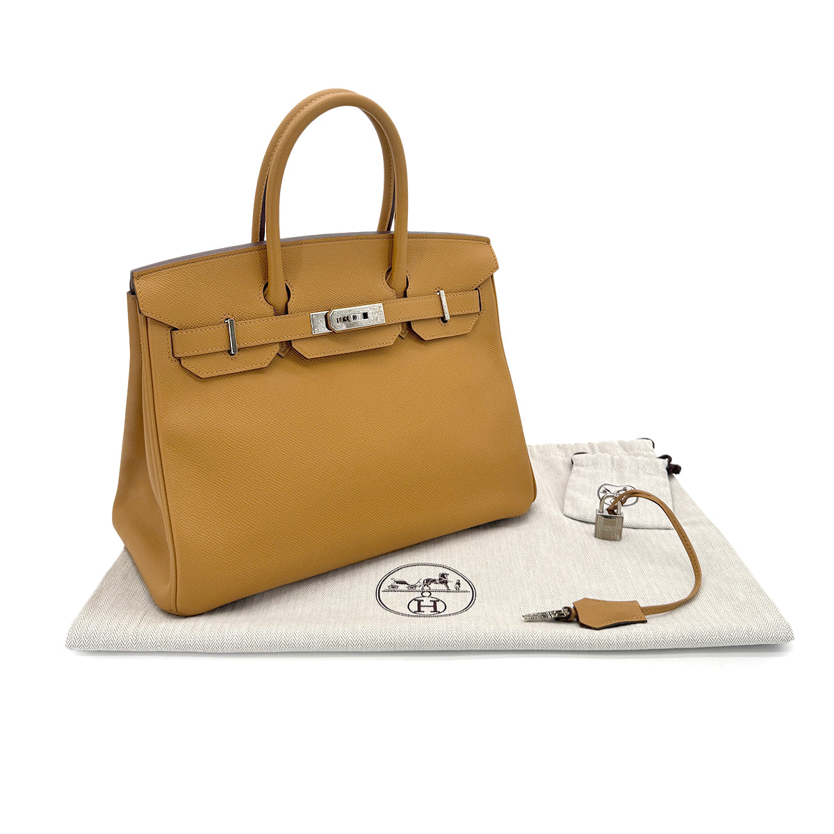 HERMES BIRKIN 30 CARAMEL VEAU EPSOM HAND BAG T SHW 90285939