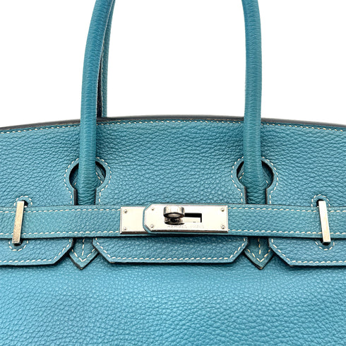 HERMES BIRKIN 30 BLUE JEAN TOGO HAND BAG □K SHW 90285940 - PURPOSE