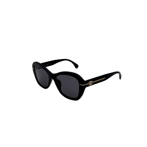CHANEL VINTAGE SUNGLASSES COCOMARK CHAIN BLACK EYEWEAR 90285942 - PURPOSE