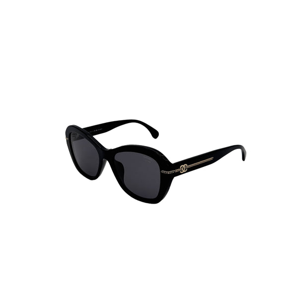 CHANEL VINTAGE SUNGLASSES COCOMARK CHAIN BLACK EYEWEAR 90285942 - PURPOSE