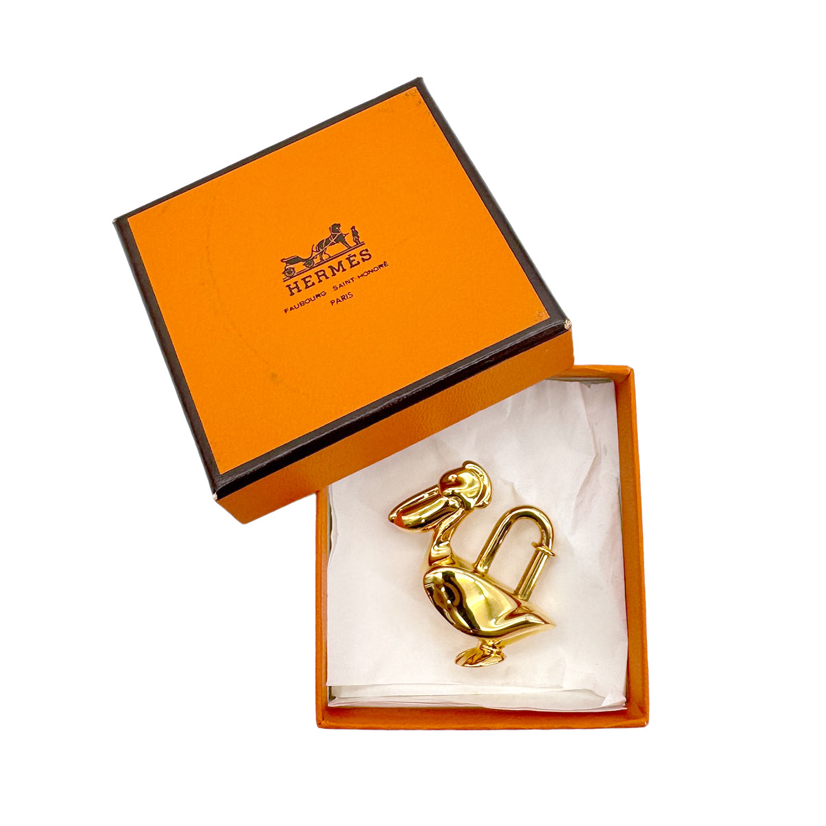 HERMES CADENA CHARM PELICAN 1992 DE LA MER GOLD ACCESSORY 90285944