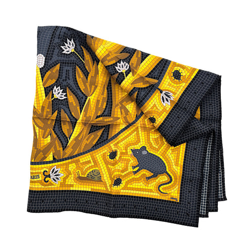 HERMES CARRE 90 SCARF CAVE FELEM MULTICOLOR SILK 90285948