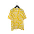 CHANEL COCO BUTTON PETOIDS SHORT SLEEVED SHIRT YELLOW SILK RTW 90285953