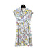 CHANEL VINTAGE COCO BUTTON AIRPLANE PATTERN DRESS 94SS RUNWAY COLLECTION MULTICOLOR SILK 38 94P RTW 90285954 - PURPOSE