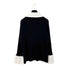 CHANEL COCOMARK BUTTON BICOLOR KNIT TOPS BLACK WHITE COTTON 48 07P RTW 90285955