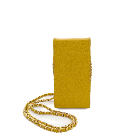 CHANEL VINTAGE BIG COCO CHAIN SHOULDER BAG YELLOW CAVIAR SKIN 90286009 - PURPOSE