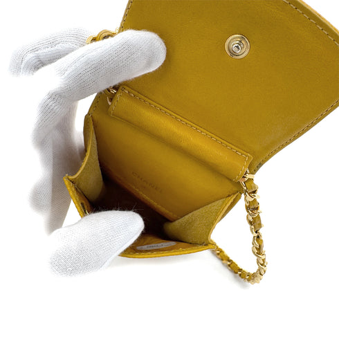 CHANEL VINTAGE BIG COCO CHAIN SHOULDER BAG YELLOW CAVIAR SKIN 90286009 - PURPOSE