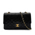 CHANEL VINTAGE CLASSIC FLAP MEDIUM CHAIN SHOULDER BAG BLACK LAMB SKIN 90286016 - PURPOSE