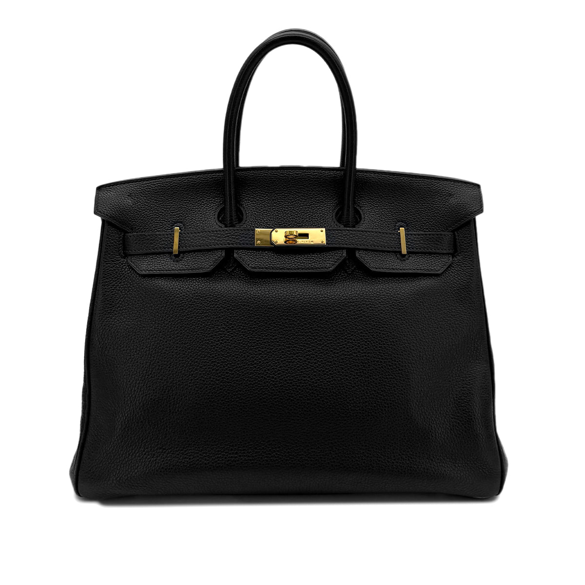 HERMES BIRKIN 35 BLACK TAURILLON CLEMENCE HAND BAG ▢G GHW 90286018