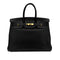 HERMES BIRKIN 35 BLACK TAURILLON CLEMENCE HAND BAG ▢G GHW 90286018 - PURPOSE