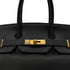 HERMES BIRKIN 35 BLACK TAURILLON CLEMENCE HAND BAG ▢G GHW 90286018 - PURPOSE