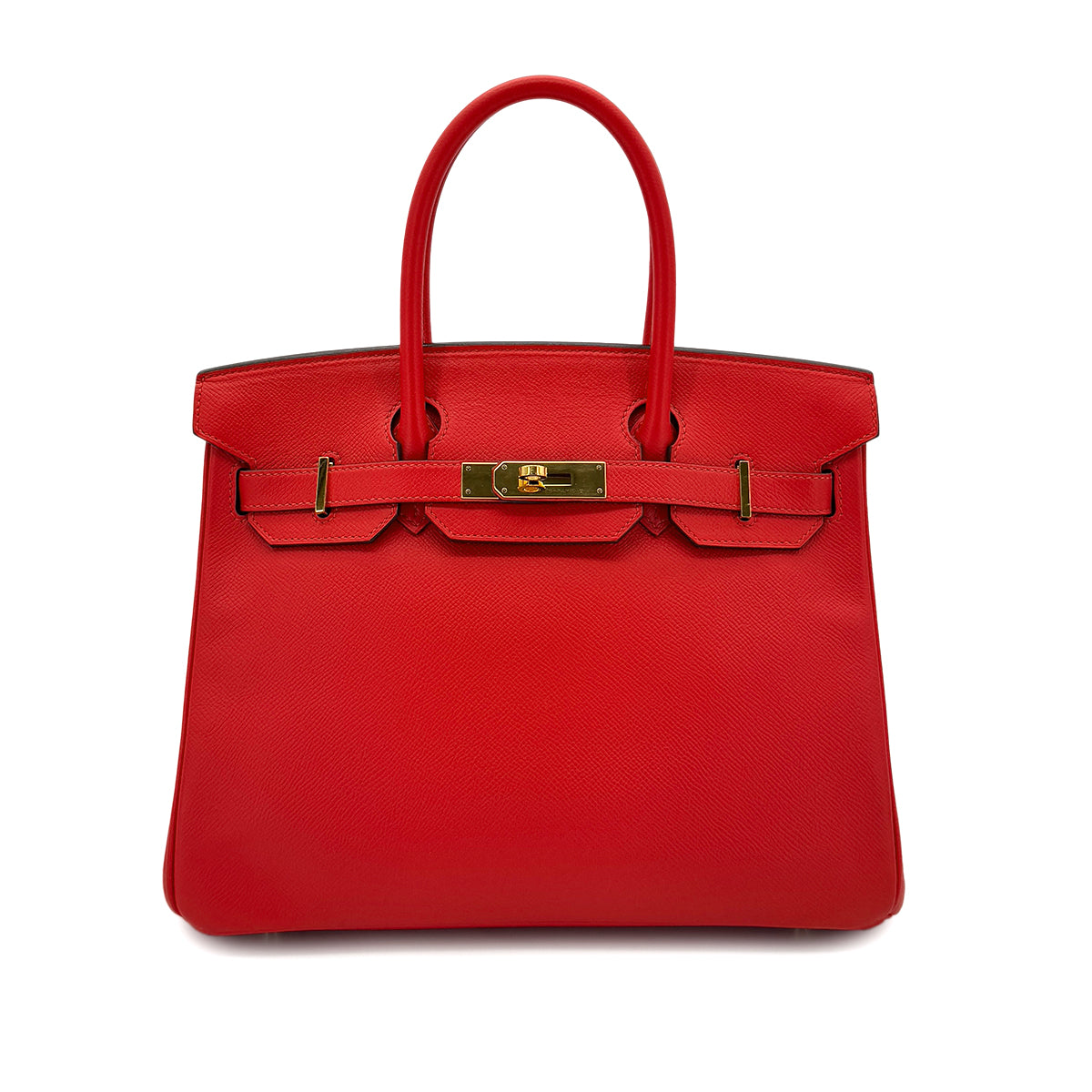 HERMES BIRKIN 30 ROUGE TOMATE EPSOM HAND BAG A GHW 90286022