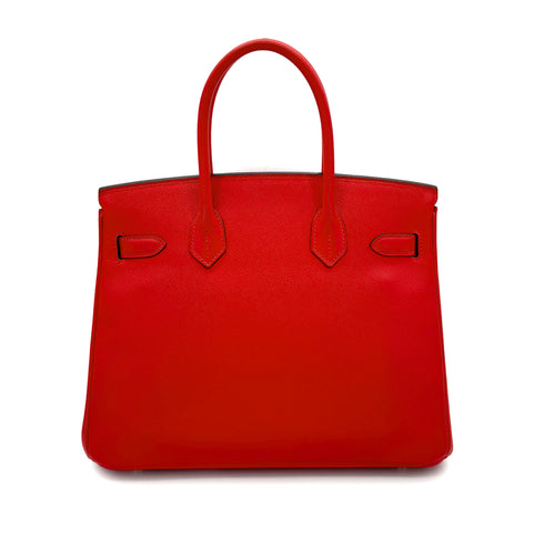 HERMES BIRKIN 30 ROUGE TOMATE EPSOM HAND BAG A GHW 90286022 - PURPOSE