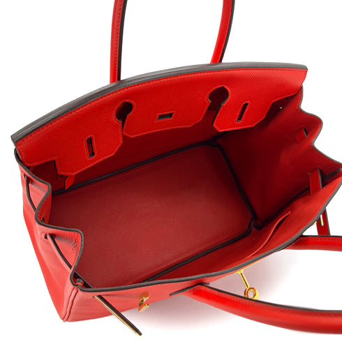 HERMES BIRKIN 30 ROUGE TOMATE EPSOM HAND BAG A GHW 90286022 - PURPOSE