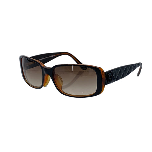 CHANEL VINTAGE SUNGLASSES COCOMARK BLACK BROWN EYEWEAR 90286160 - PURPOSE