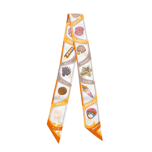 HERMES TWILLY FUNNY ICE CREAM SCARF MULTICOLOR SILK 90286177 - PURPOSE