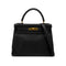 HERMES KELLY 28 RETOURNE BLACK EVERCOLOR HAND SHOULDER BAG □B GHW 90286178 - PURPOSE