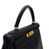 HERMES KELLY 28 RETOURNE BLACK EVERCOLOR HAND SHOULDER BAG □B GHW 90286178 - PURPOSE