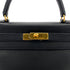 HERMES KELLY 28 RETOURNE BLACK EVERCOLOR HAND SHOULDER BAG □B GHW 90286178 - PURPOSE