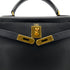 HERMES KELLY 28 RETOURNE BLACK EVERCOLOR HAND SHOULDER BAG □B GHW 90286178 - PURPOSE