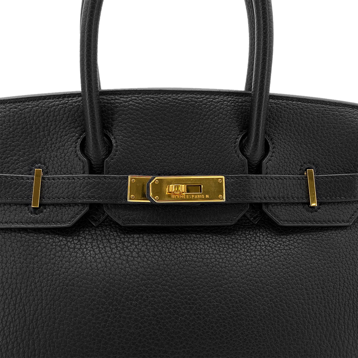 HERMES BIRKIN 30 BLACK TOGO HAND BAG □C GHW 90286179