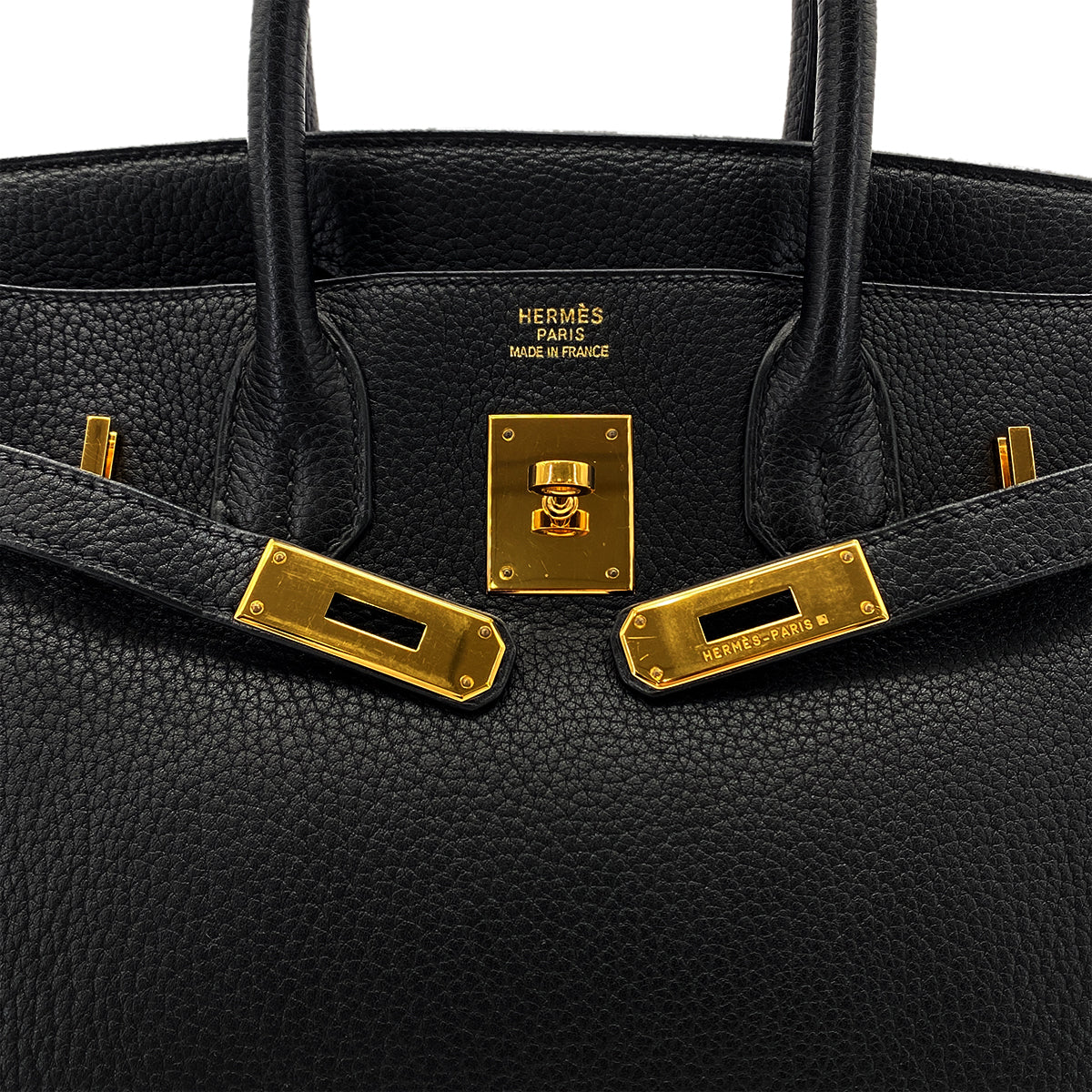 HERMES BIRKIN 30 BLACK TOGO HAND BAG □C GHW 90286179